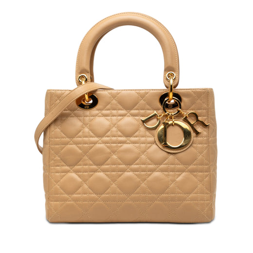 Medium Lambskin Cannage Lady Dior - Image 1