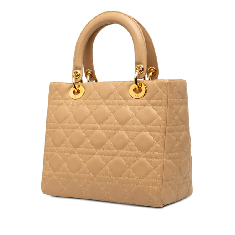 Medium Lambskin Cannage Lady Dior - Image 2