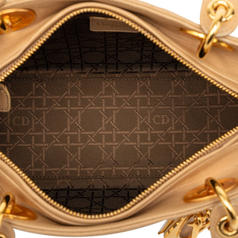 Medium Lambskin Cannage Lady Dior - Image 4