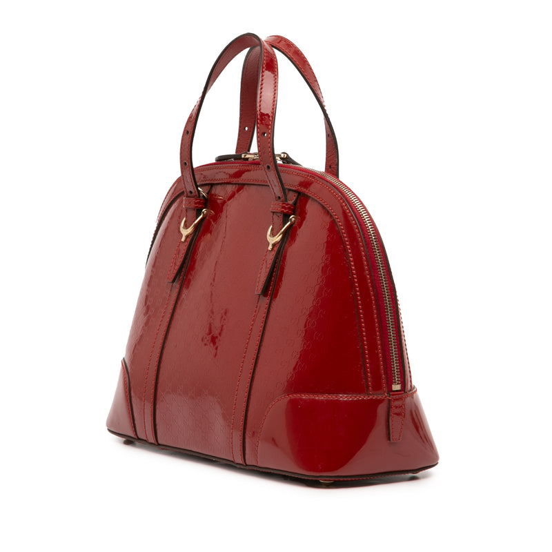 Small Microguccissima Patent Nice Dome Satchel - Image 2