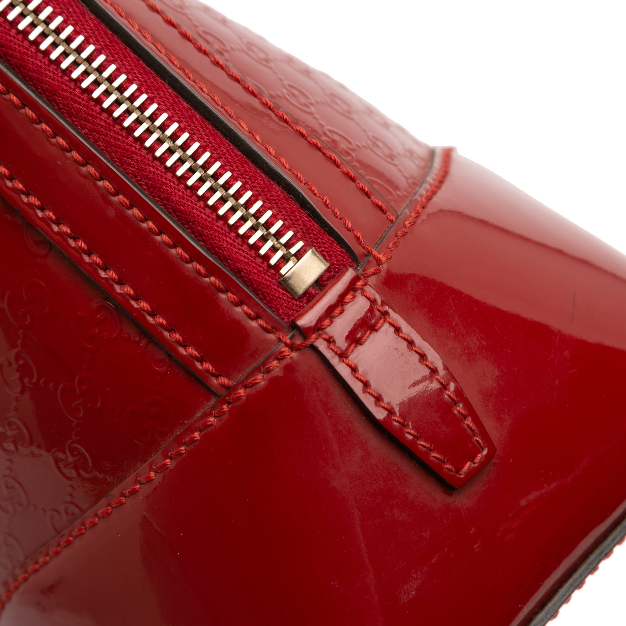 Small Microguccissima Patent Nice Dome Satchel - Image 8
