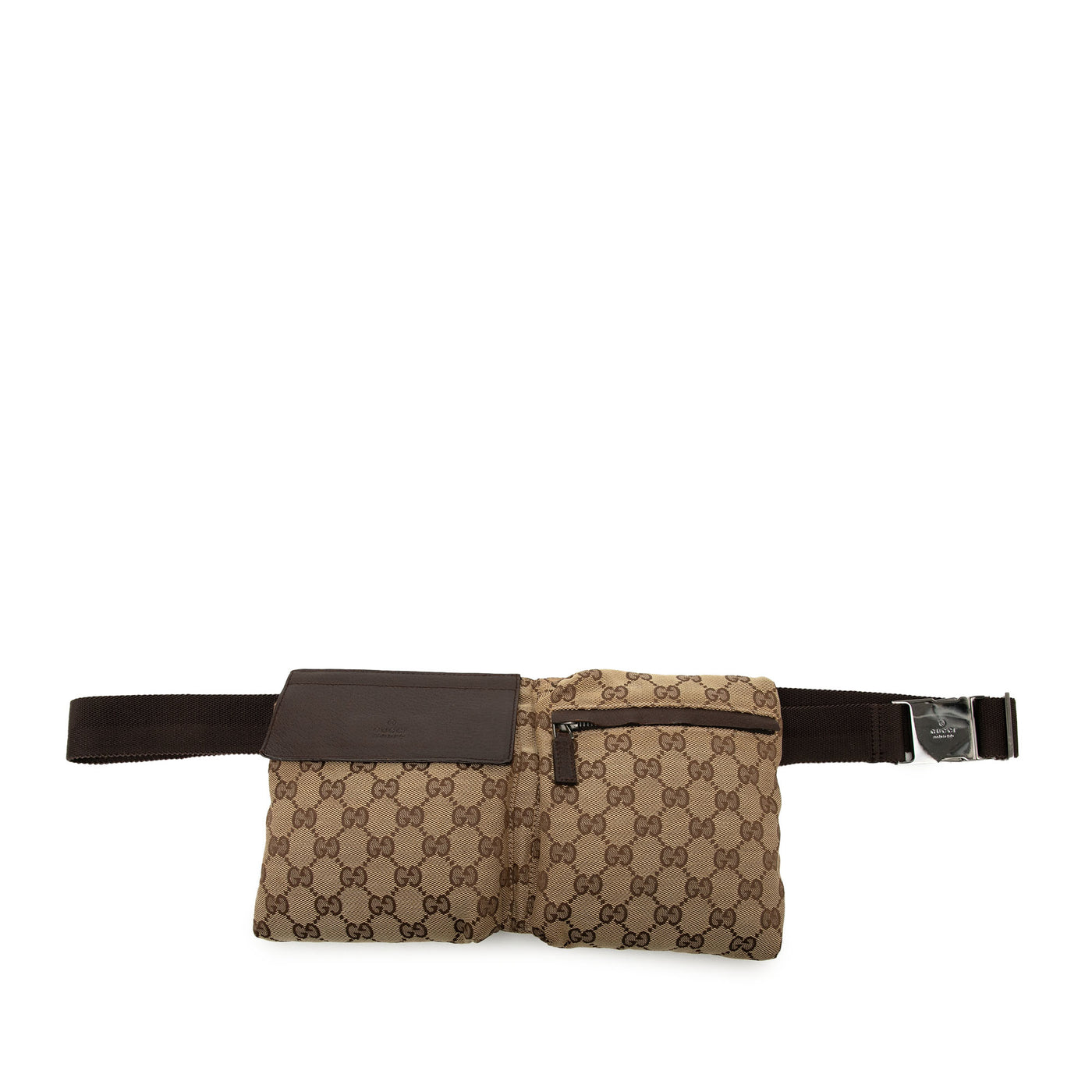 GG Canvas Double Pocket Belt Bag - Image 1