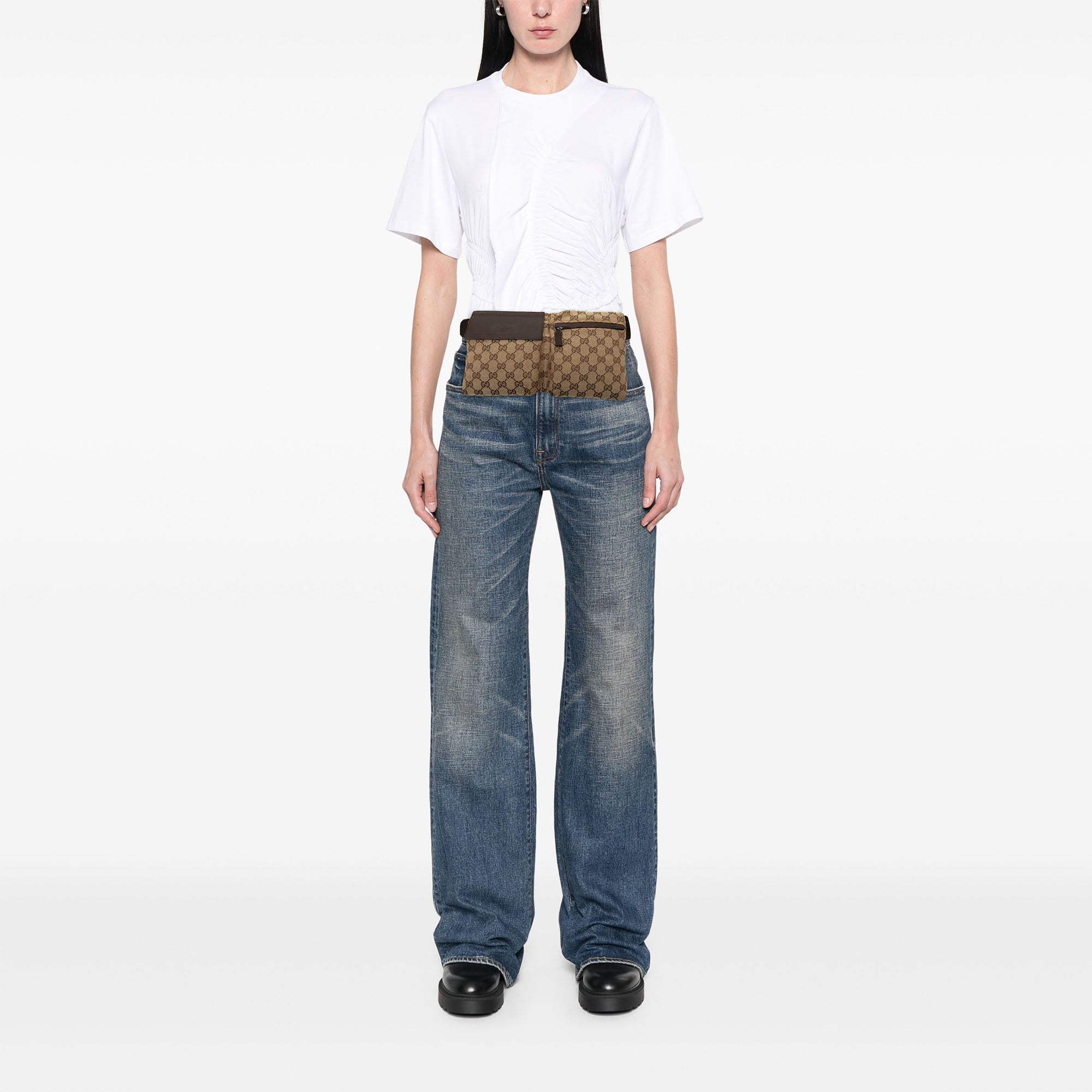 GG Canvas Double Pocket Belt Bag - Image 7