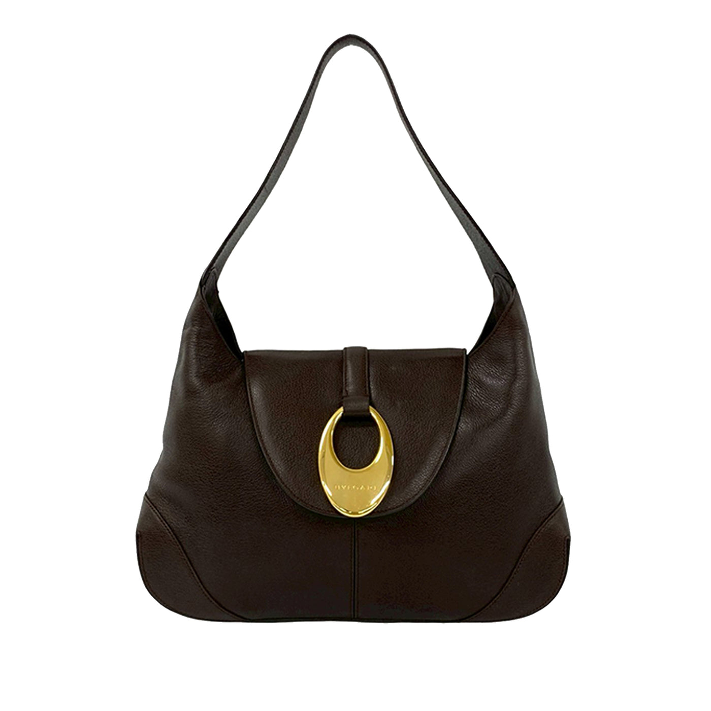 Leather Front Ring Hobo - Image 1