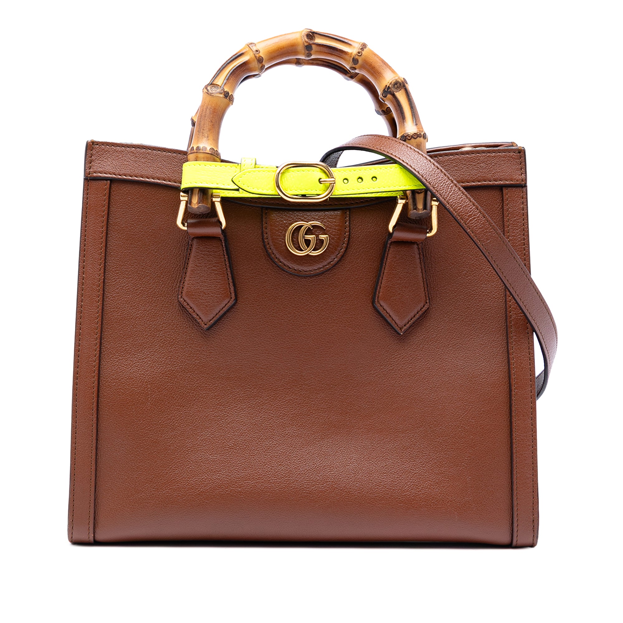 Medium Calfskin Bamboo Diana Satchel - Image 1