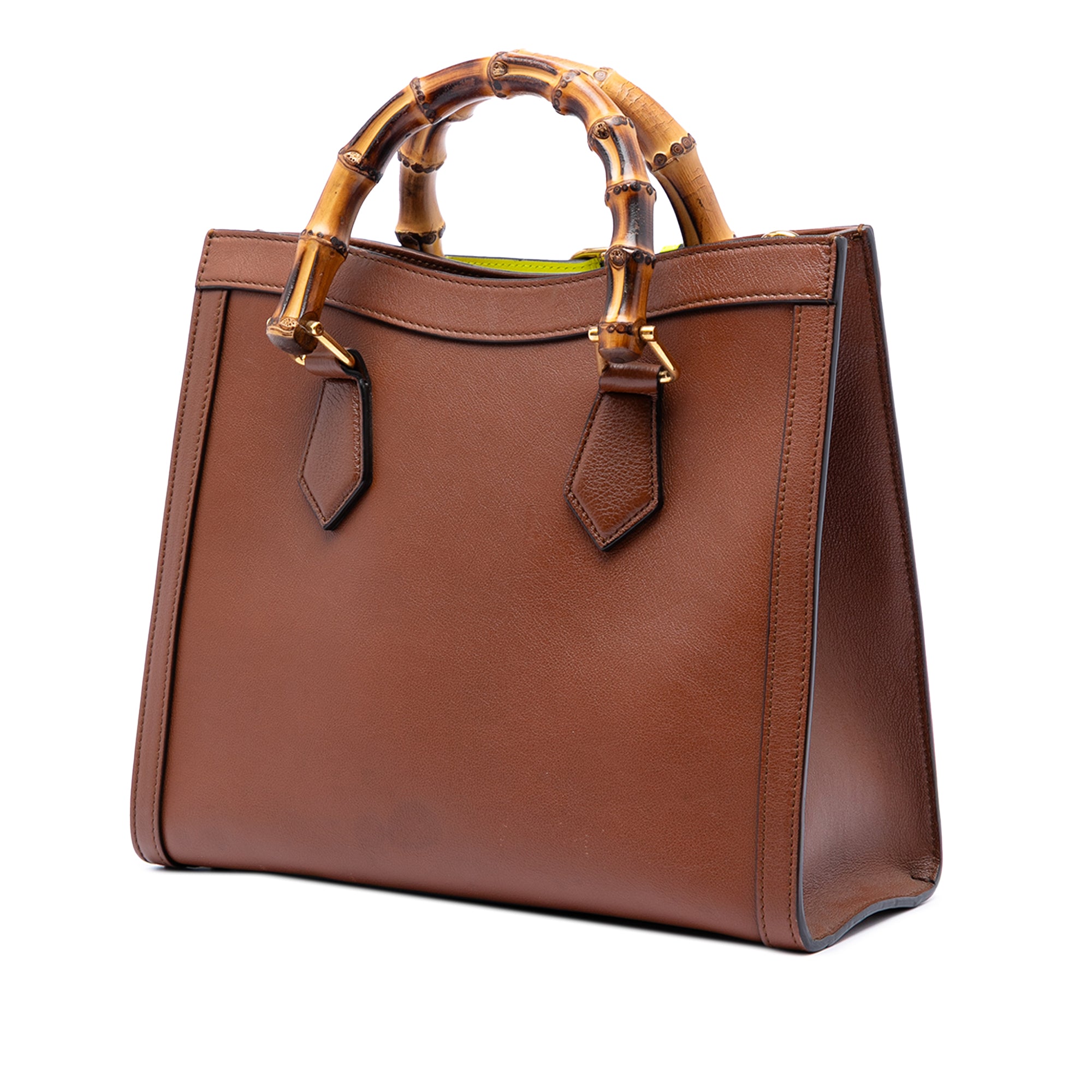 Medium Calfskin Bamboo Diana Satchel - Image 2