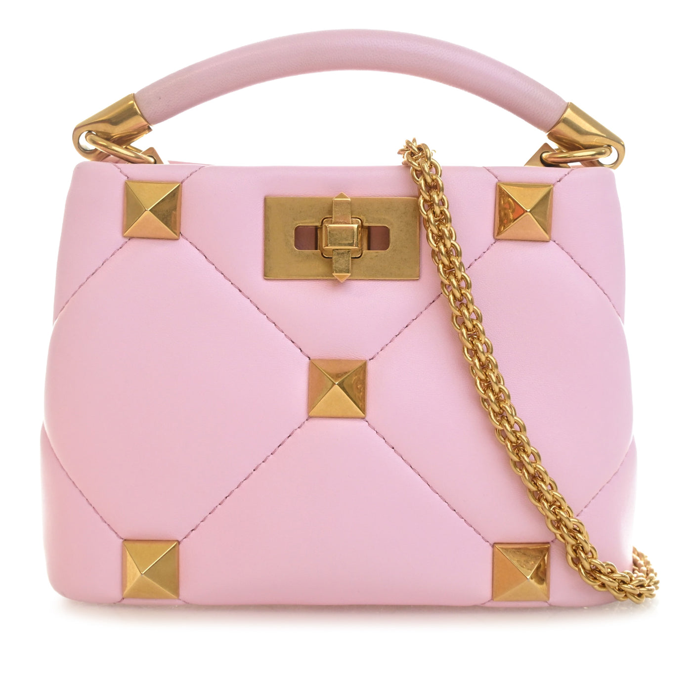 Small Nappa Roman Stud The Handle Bag - Image 1