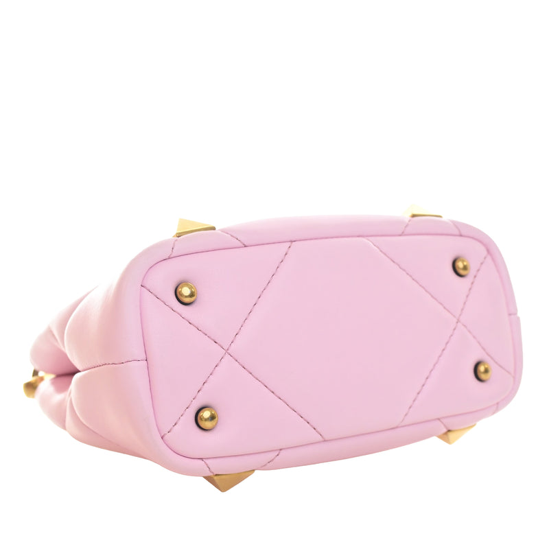 Small Nappa Roman Stud The Handle Bag - Image 11