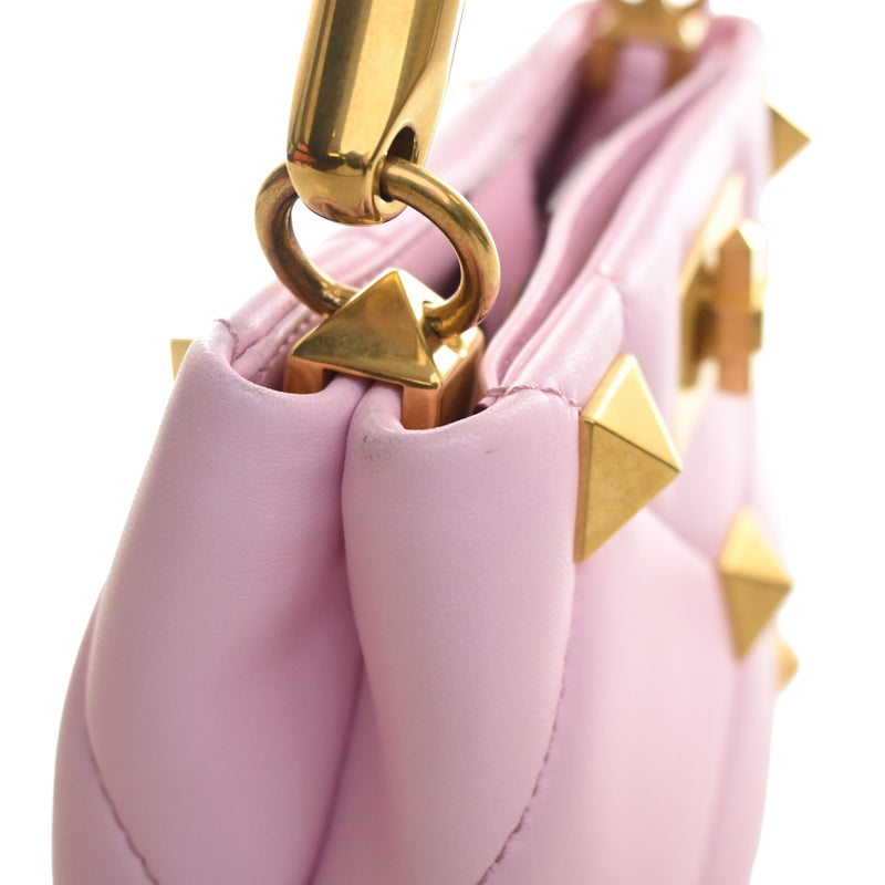 Small Nappa Roman Stud The Handle Bag - Image 6