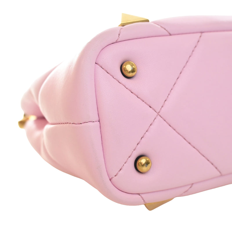 Small Nappa Roman Stud The Handle Bag - Image 8