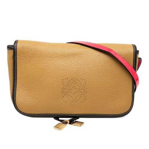Leather Perforated Anagram Crossbody - Image 1