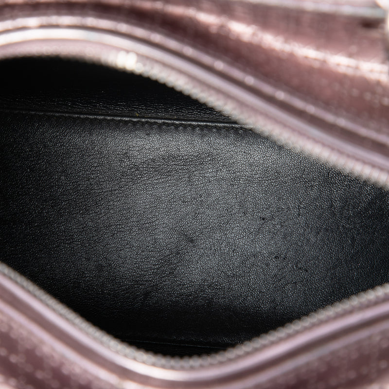Medium Metallic Patent Microcannage Lady Dior - Image 4