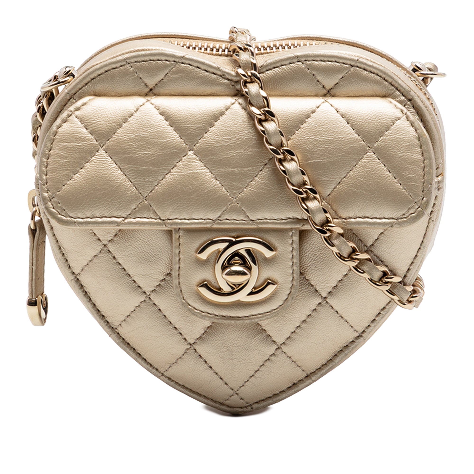 Mini Metallic Lambskin CC in Love Heart Crossbody - Image 1