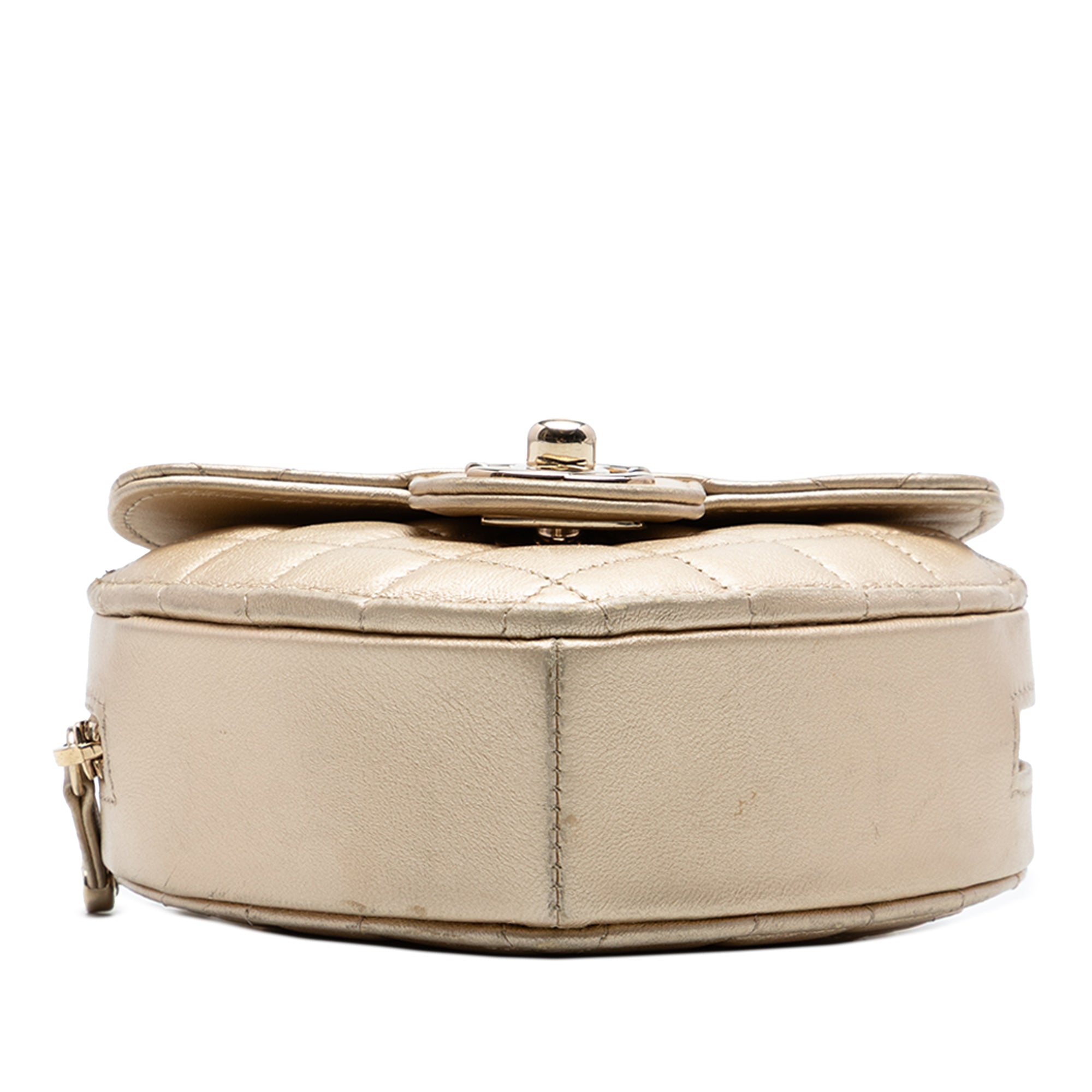 Mini Metallic Lambskin CC in Love Heart Crossbody - Image 3
