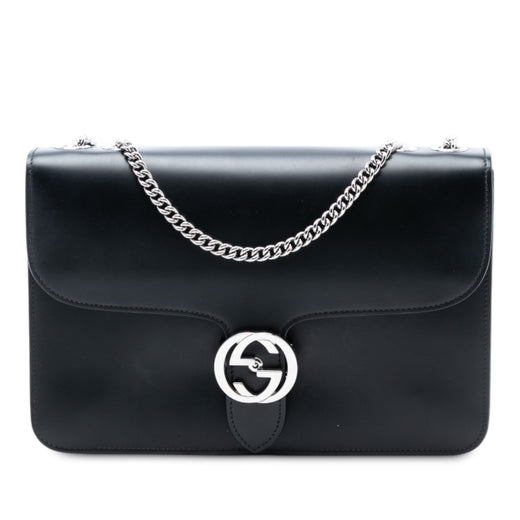 Medium Polished Calfskin Dollar Interlocking G Crossbody - Image 1