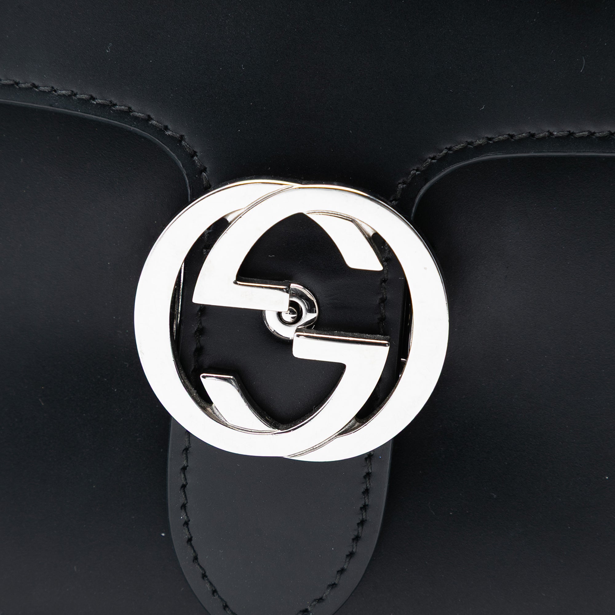 Medium Polished Calfskin Dollar Interlocking G Crossbody - Image 6