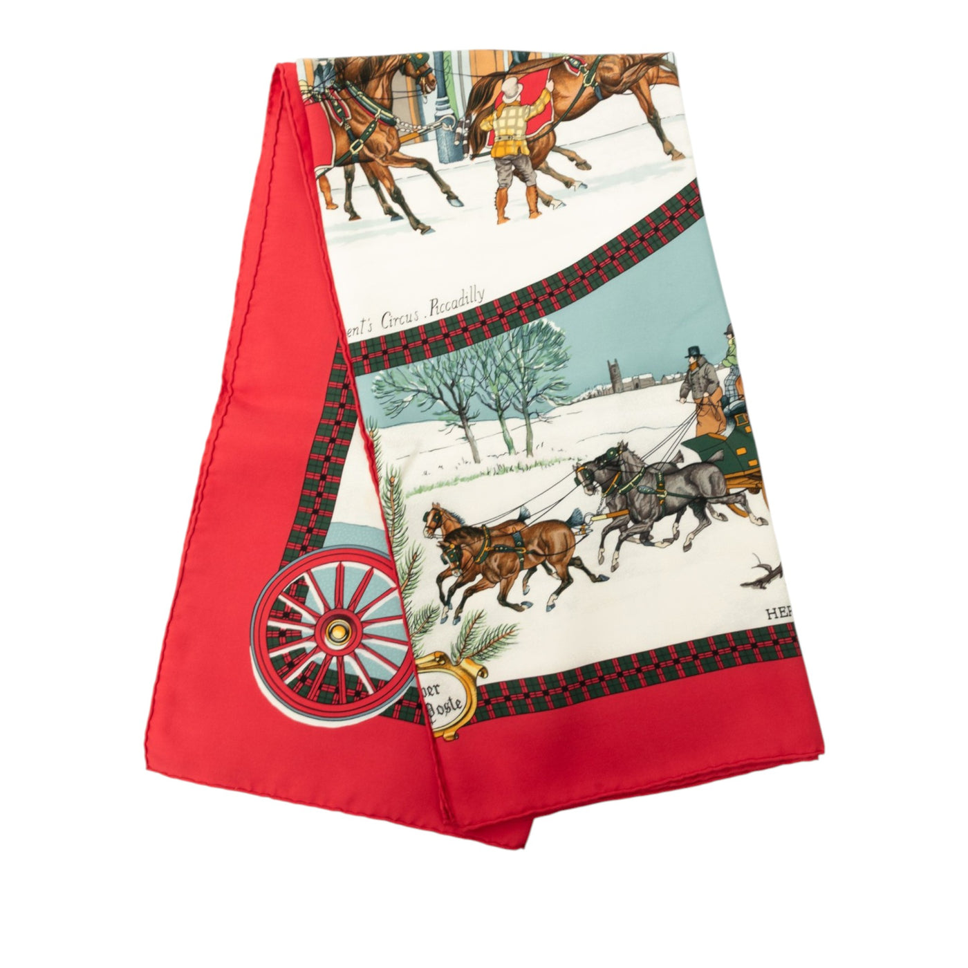 L Hiver en Poste Silk Scarf 90 - Image 1