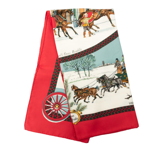 L Hiver en Poste Silk Scarf 90 - Image 1