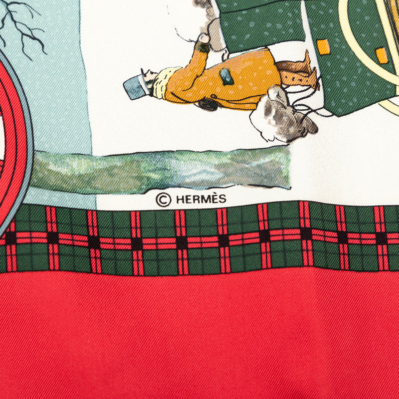 L Hiver en Poste Silk Scarf 90 - Image 3