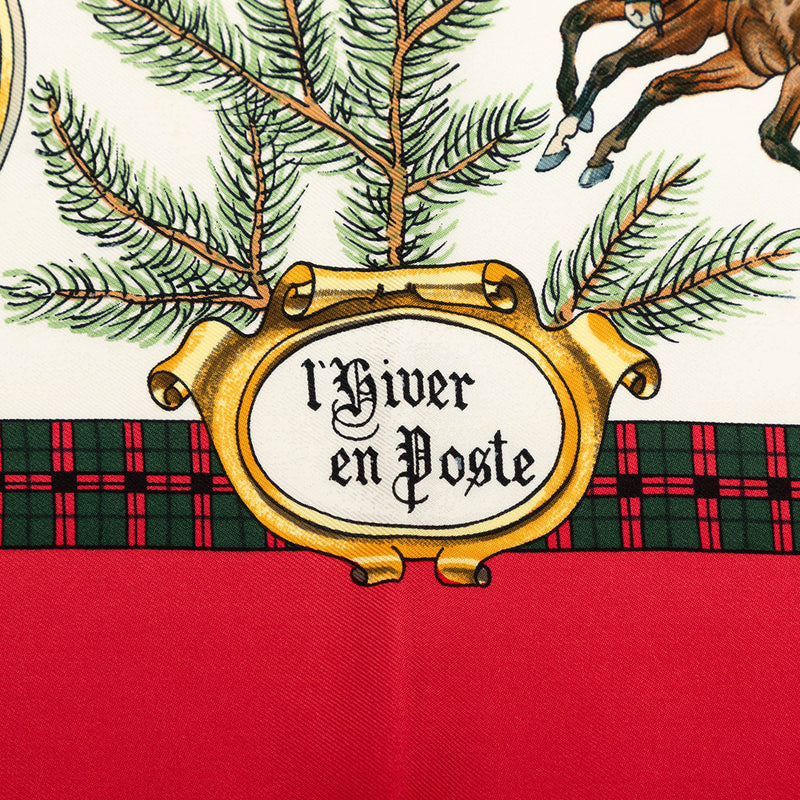L Hiver en Poste Silk Scarf 90 - Image 4