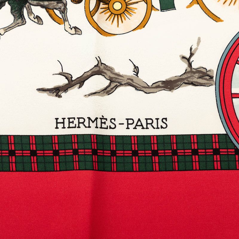 L Hiver en Poste Silk Scarf 90 - Image 5