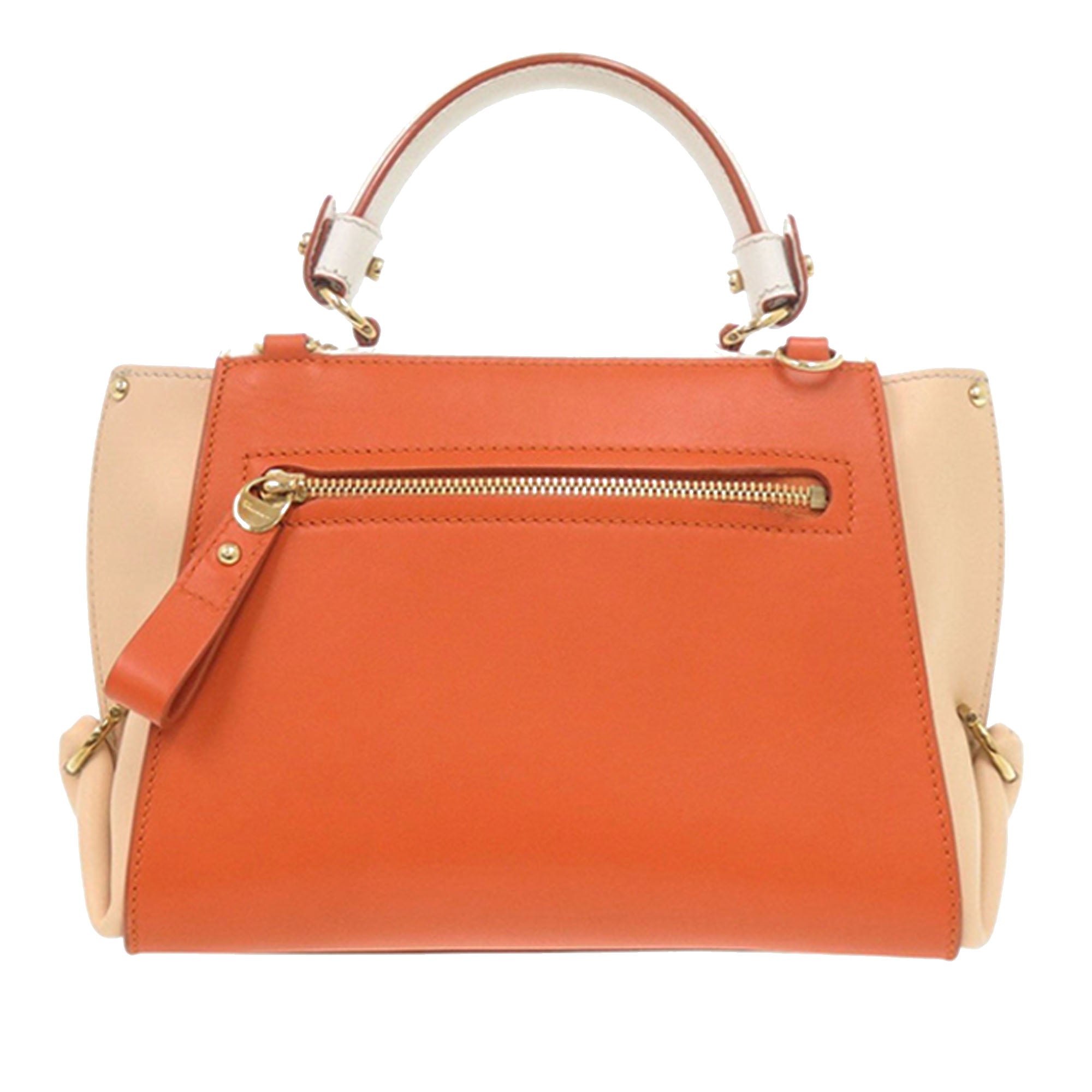 Small Tricolor Leather Gancini Sofia Satchel - Image 3
