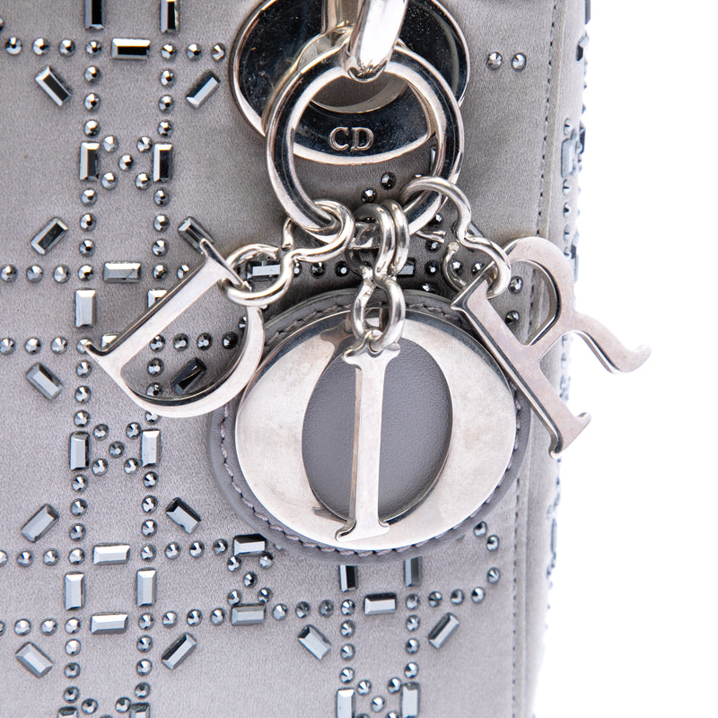 Mini Satin Cannage Crystal Embellished Lady Dior - Image 5