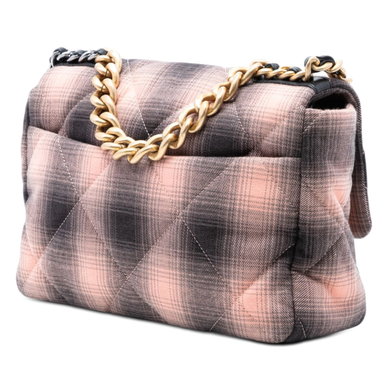 Large Cotton Check 19 Flap - Image 2
