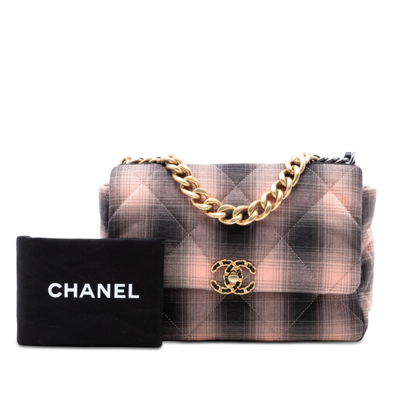 Large Cotton Check 19 Flap - Image 8