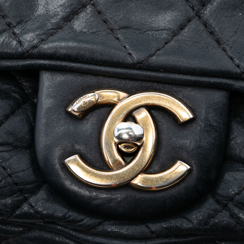 Small Quilted Iridescent Calfskin Shiva Flap - Image 6