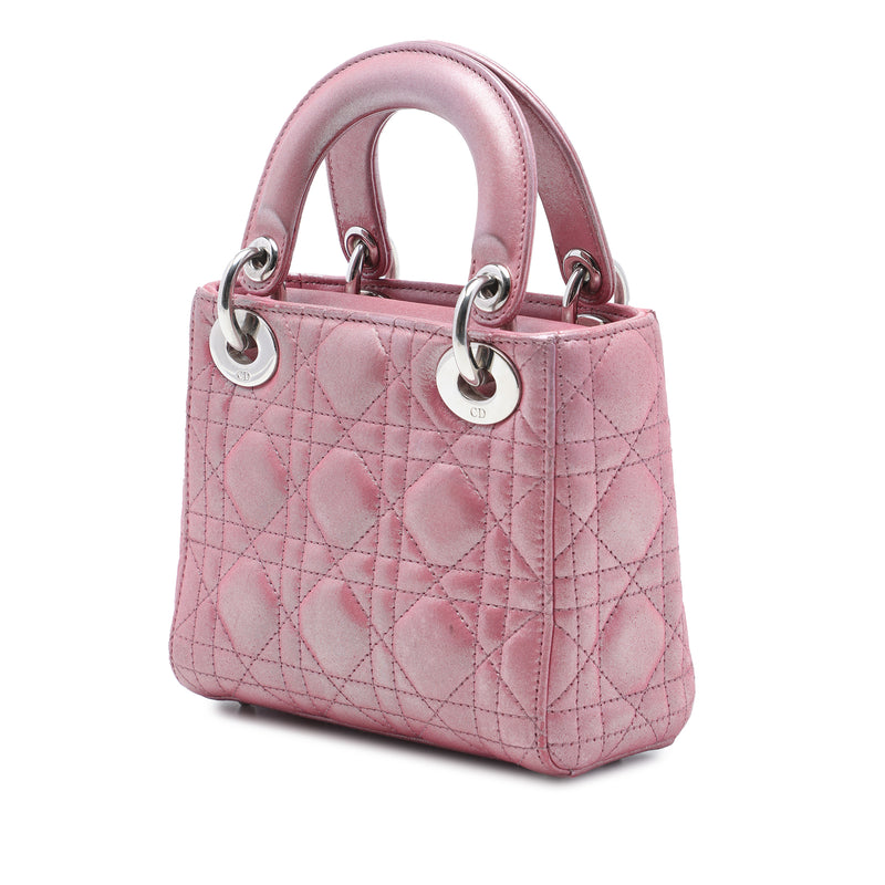 Mini Iridescent Lambskin Cannage Lady Dior - Image 2