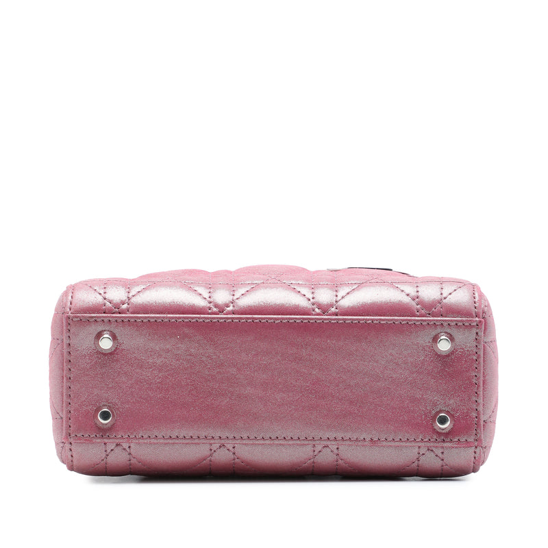 Mini Iridescent Lambskin Cannage Lady Dior - Image 3