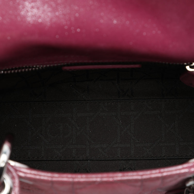 Mini Iridescent Lambskin Cannage Lady Dior - Image 4