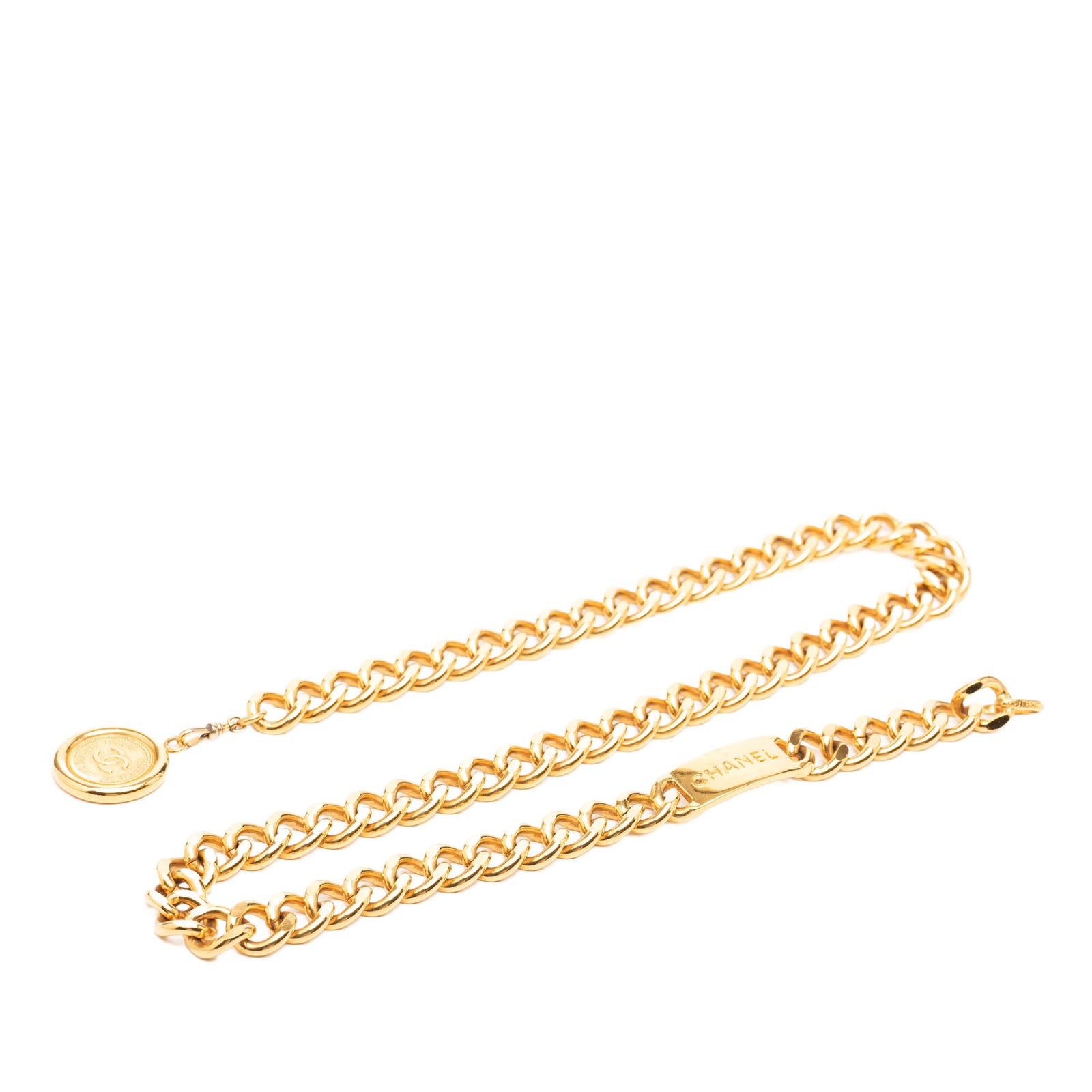 Gold Plated CC Medallion Chain Belt - Image 1