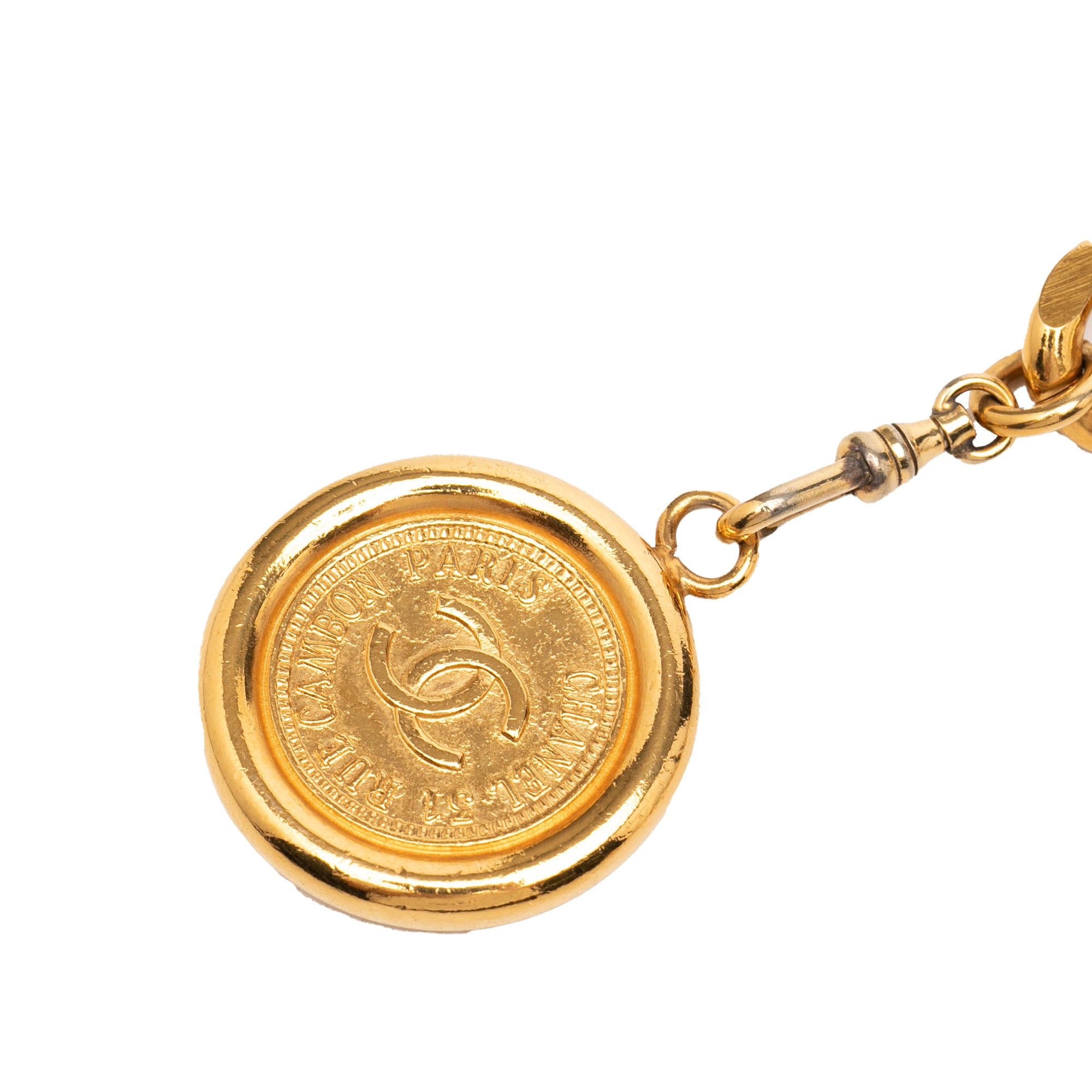 Gold Plated CC Medallion Chain Belt - Image 2