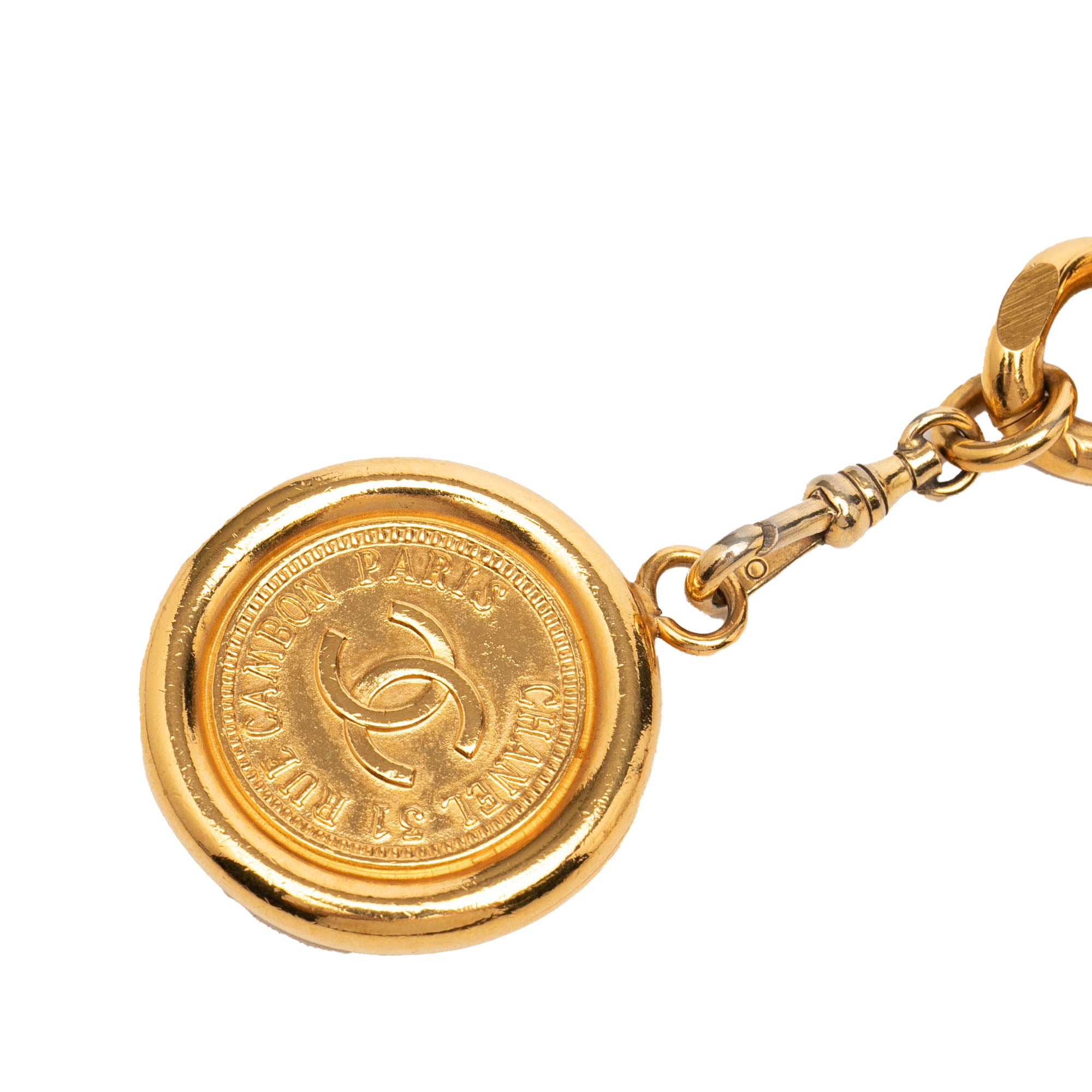 Gold Plated CC Medallion Chain Belt - Image 3
