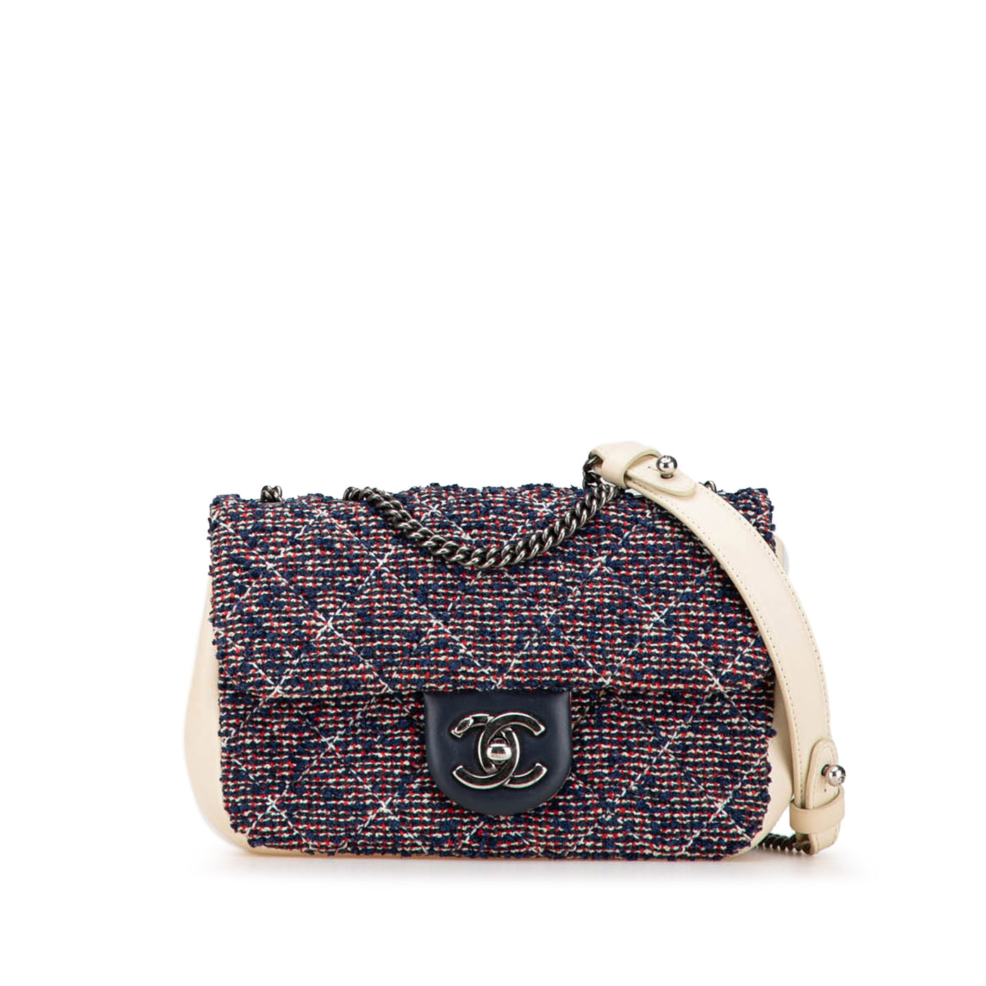 Mini Rectangular Tweed Single Flap - Image 1
