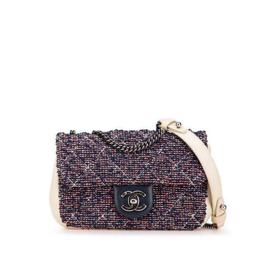 Mini Rectangular Tweed Single Flap - Image 1
