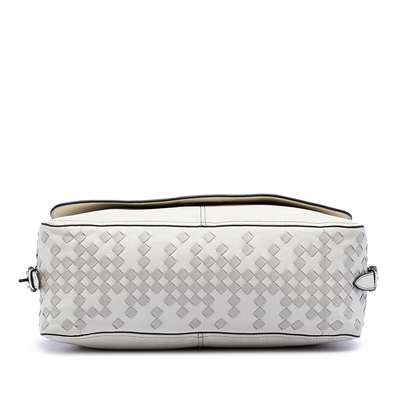 Intrecciato Trimmed Lambskin Grommet Top Handle Bag - Image 3