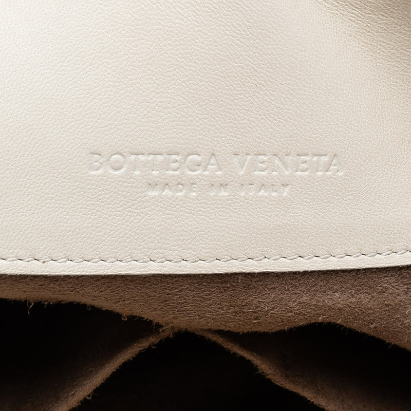 Intrecciato Trimmed Lambskin Grommet Top Handle Bag - Image 5