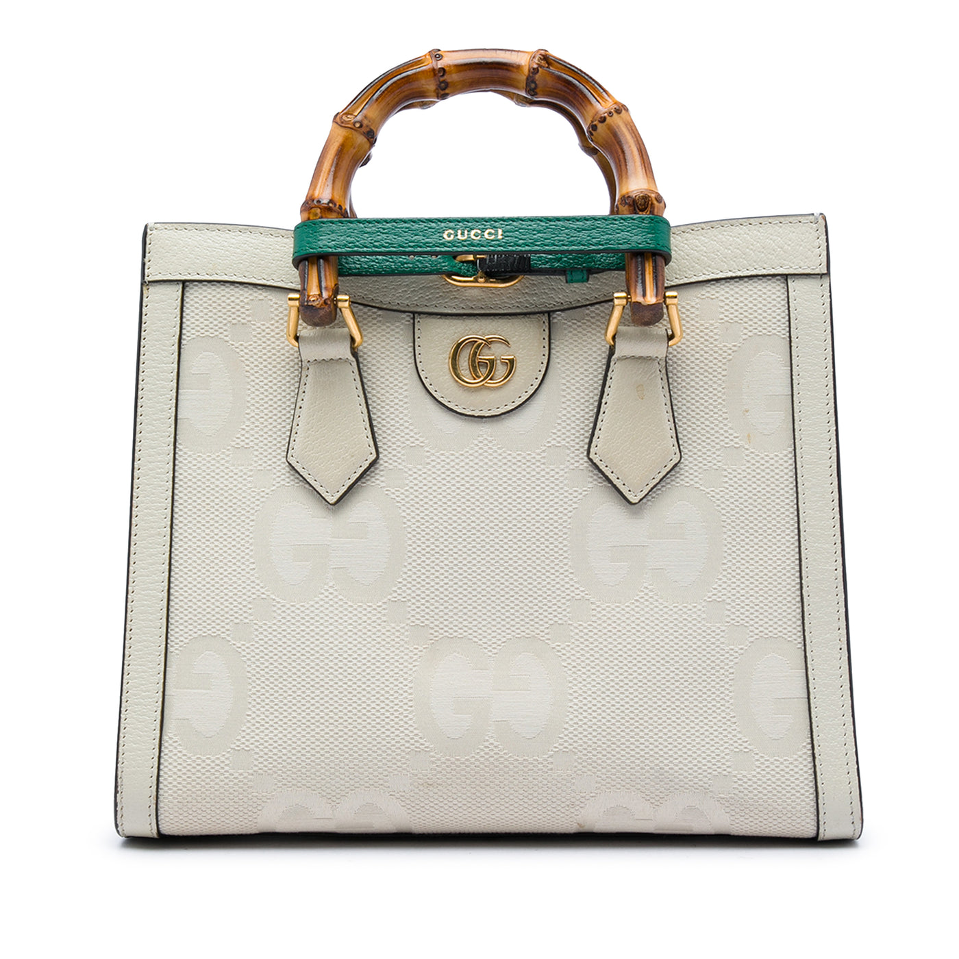 Medium Jumbo GG Canvas Bamboo Diana Satchel - Image 1