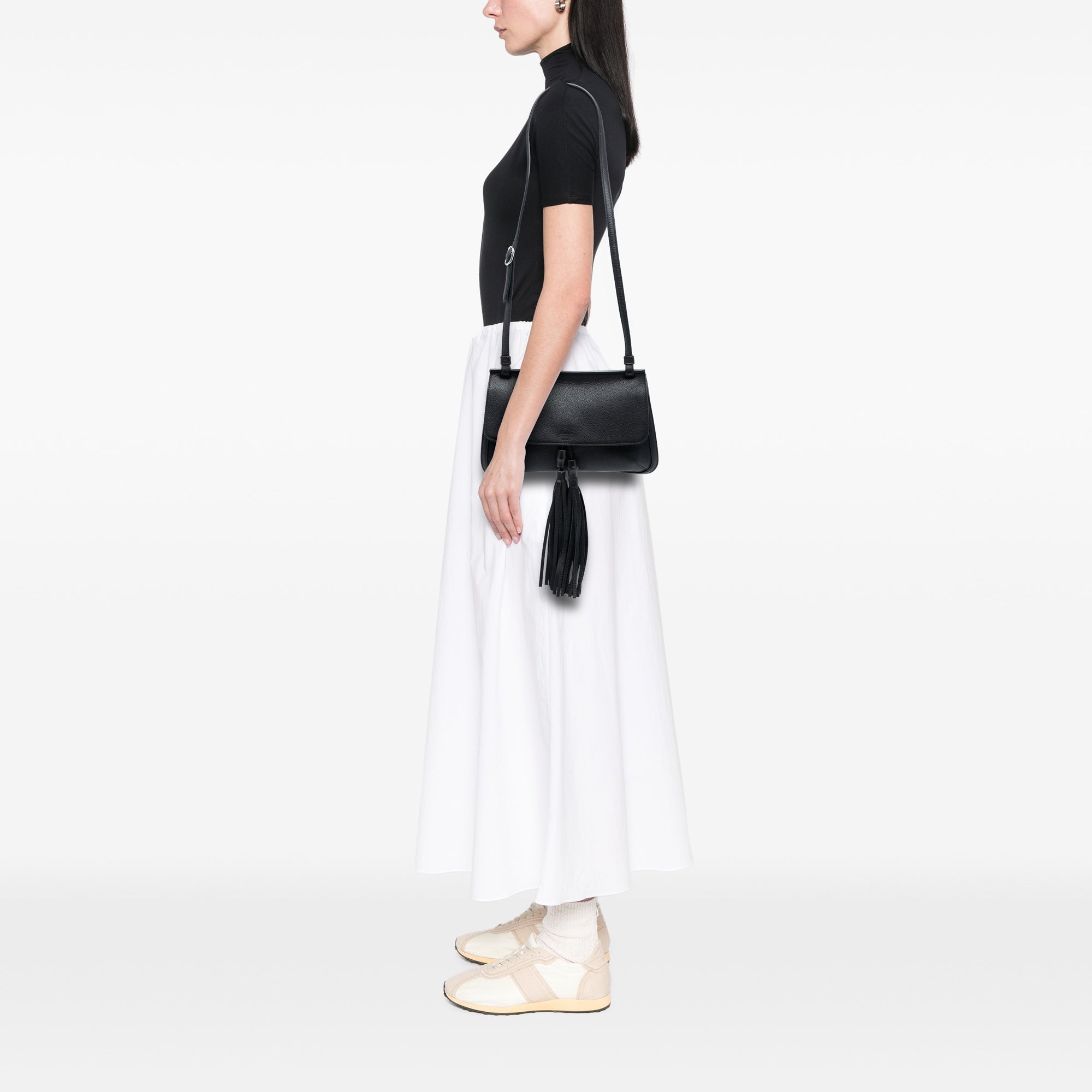 Medium Leather Bamboo Daily Crossbody - Image 7