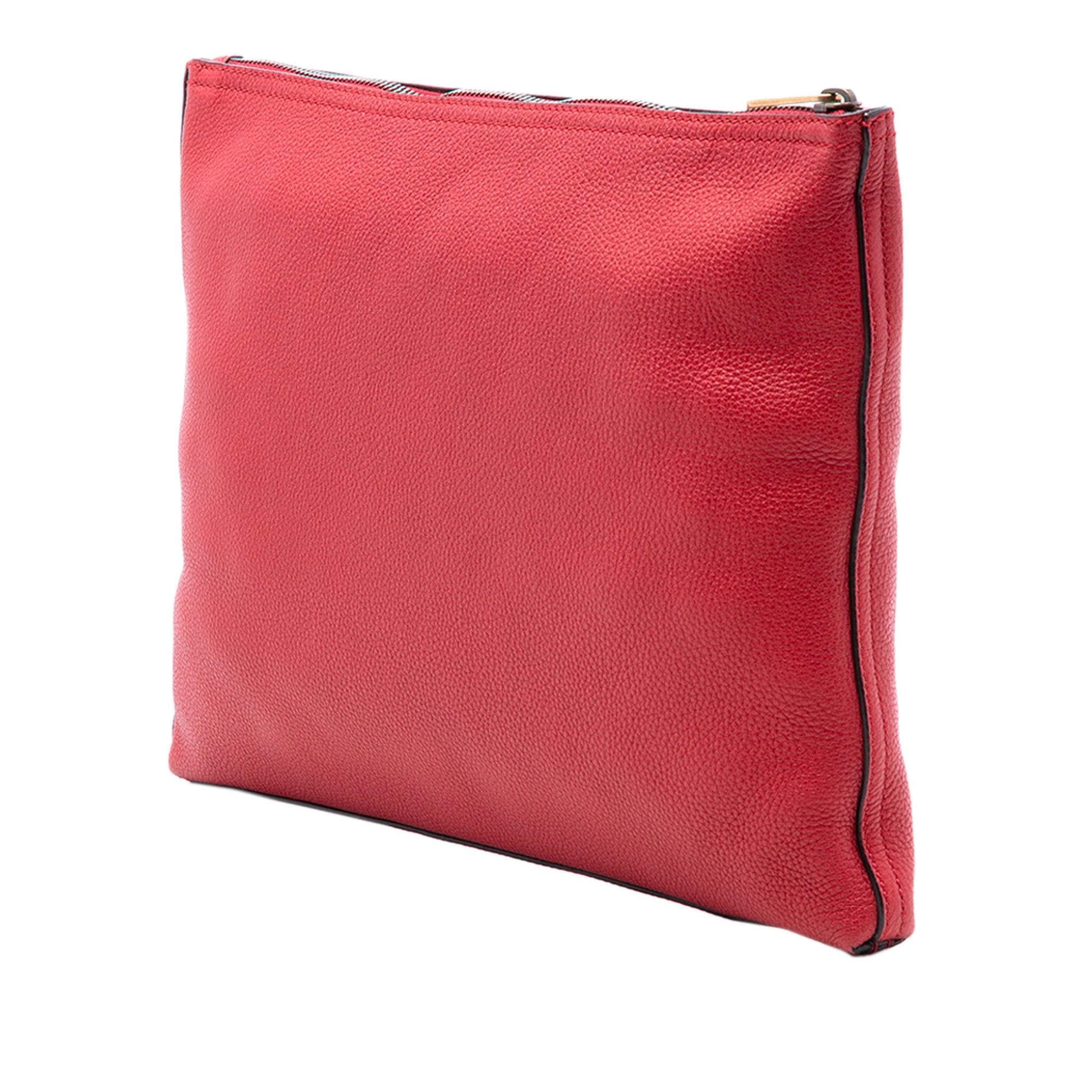 Medium Leather Logo Portfolio Clutch - Image 2