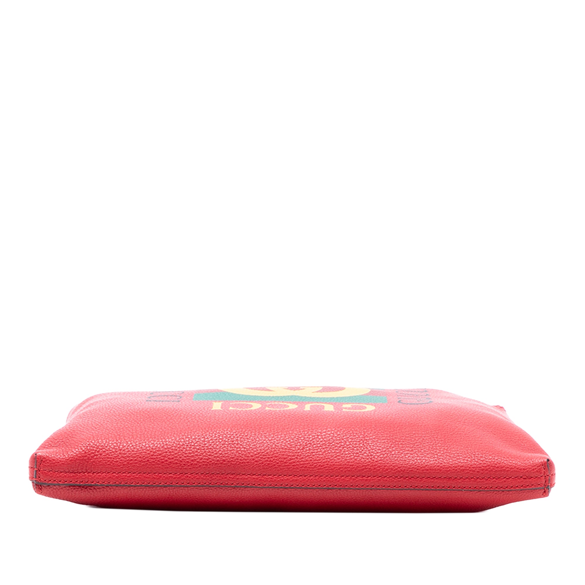 Medium Leather Logo Portfolio Clutch - Image 3