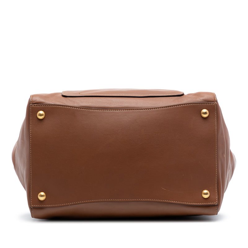 Soft Calf Front Pocket Open Convertible Tote - Image 3