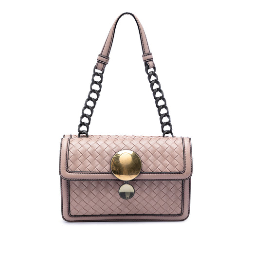 Nappa Intrecciato Mirror Lens Double Sided Flap Shoulder Bag - Image 1