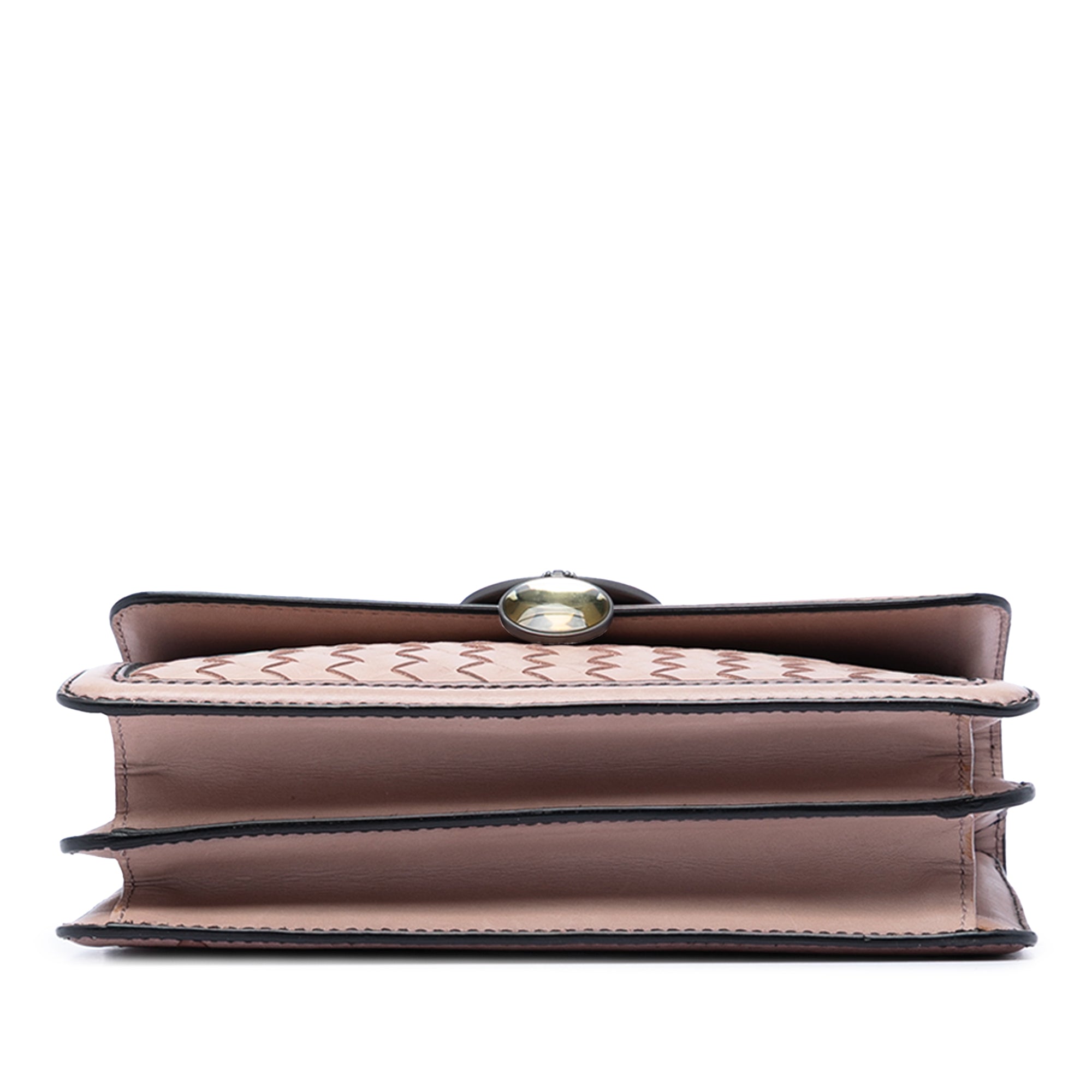 Nappa Intrecciato Mirror Lens Double Sided Flap Shoulder Bag - Image 3