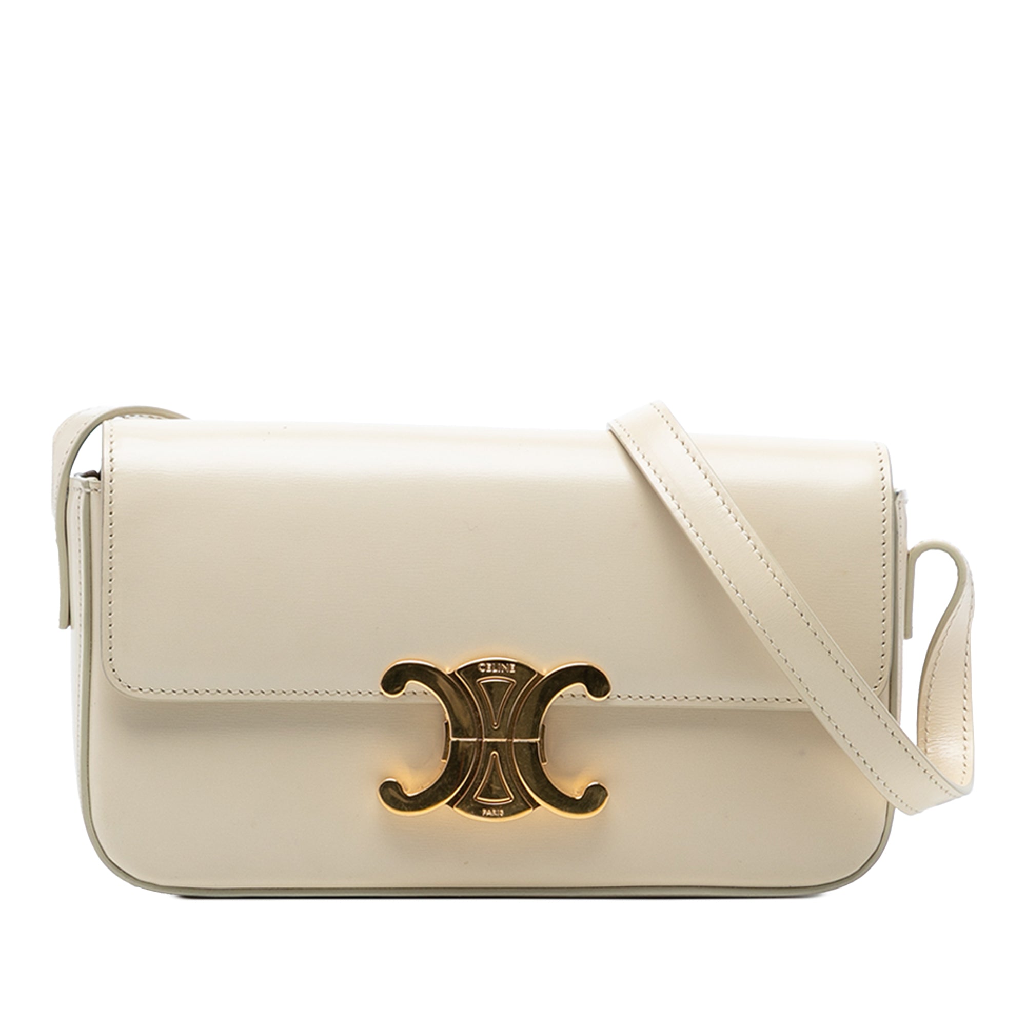 Shiny Calfskin Triomphe Claude Shoulder Bag - Image 1