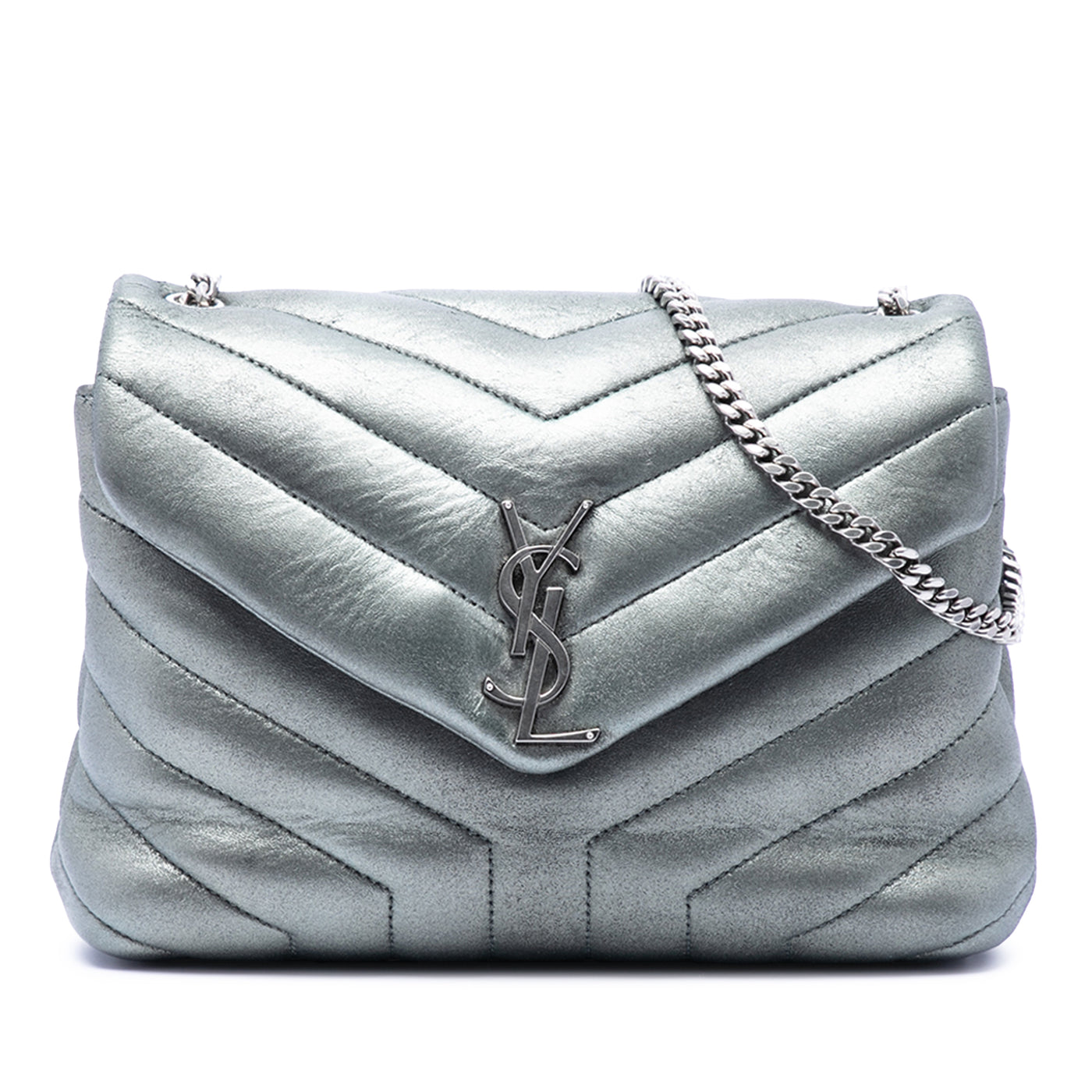 Small Matelasse Metallic Calfskin Monogram LouLou Shoulder Bag - Image 1