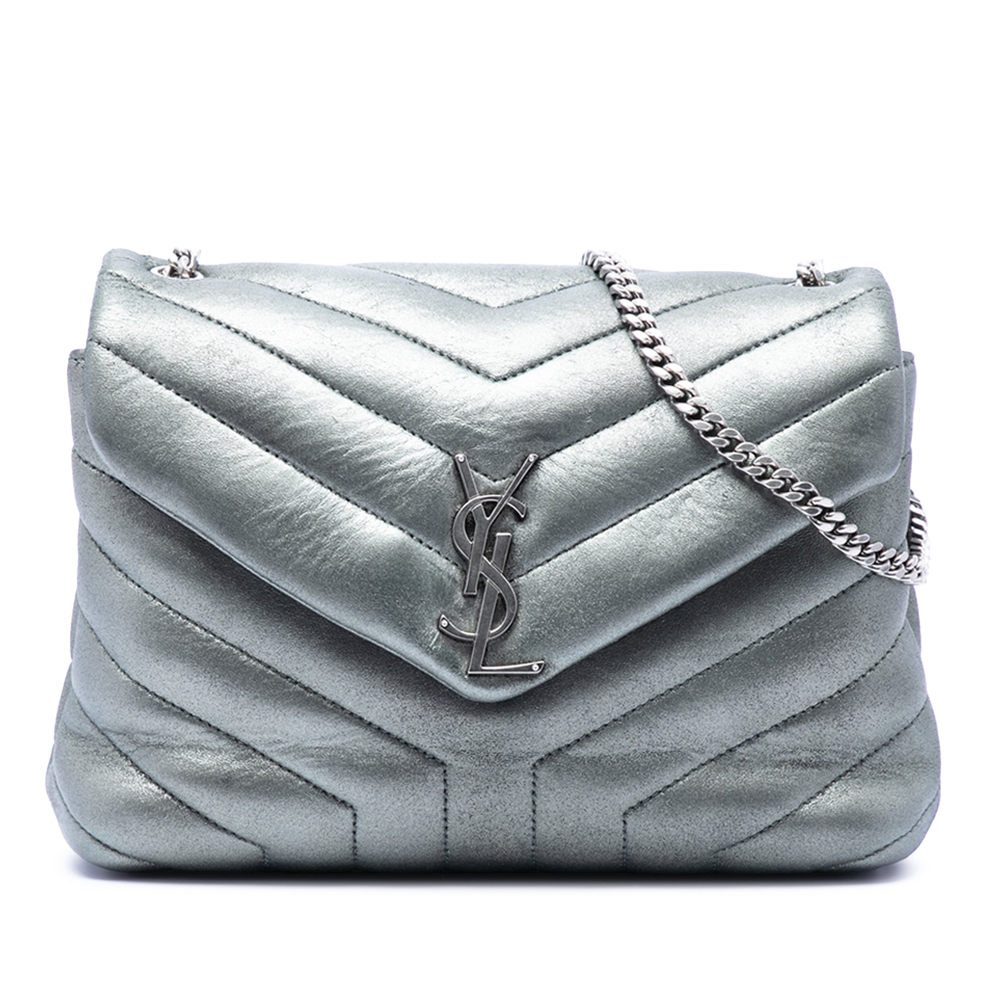 Small Matelasse Metallic Calfskin Monogram LouLou Shoulder Bag - Image 1